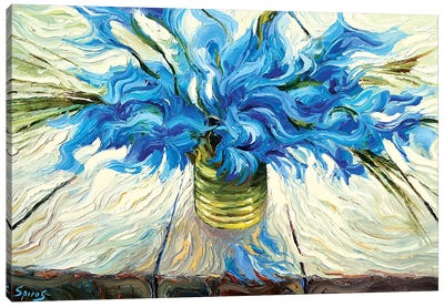 Blue Bouquet Canvas Art Print - Dmitry Spiros