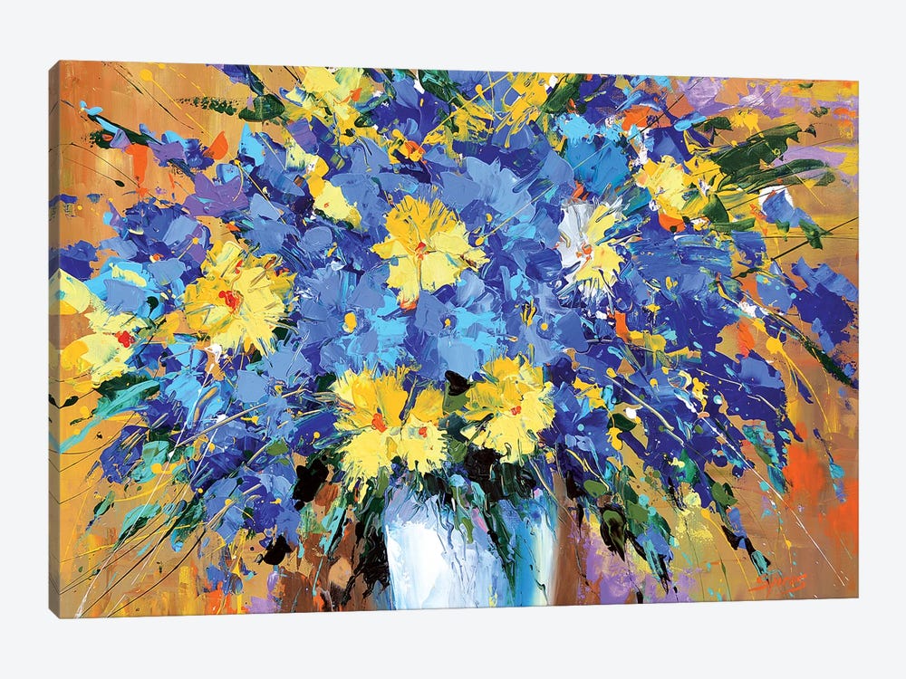 Blue Flowers by Dmitry Spiros 1-piece Art Print