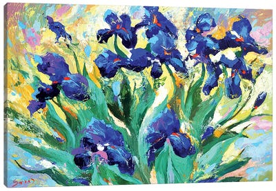 Blue Irises I Canvas Art Print - Artists Like Monet