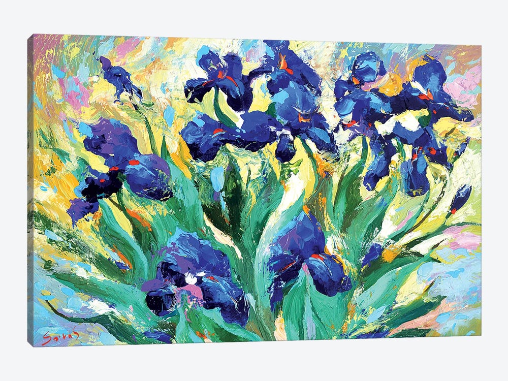 Blue Irises I by Dmitry Spiros 1-piece Canvas Wall Art