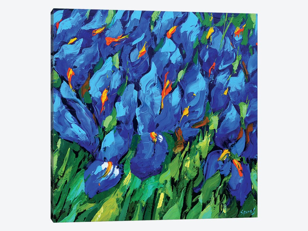 Blue Irises II by Dmitry Spiros 1-piece Canvas Art Print