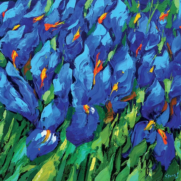 Dmitry Spiros: Blue Irises II by Dmitry Spiros