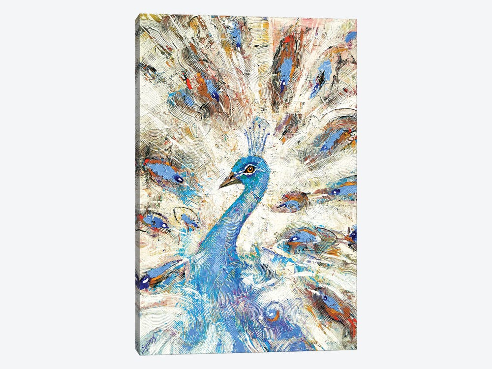 Blue Peacock by Dmitry Spiros 1-piece Canvas Wall Art