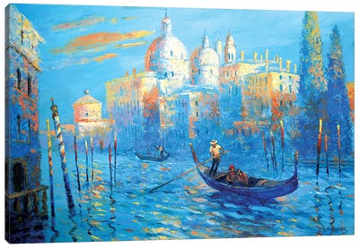 Blue Venice Canvas Art Print - Artists Like Monet
