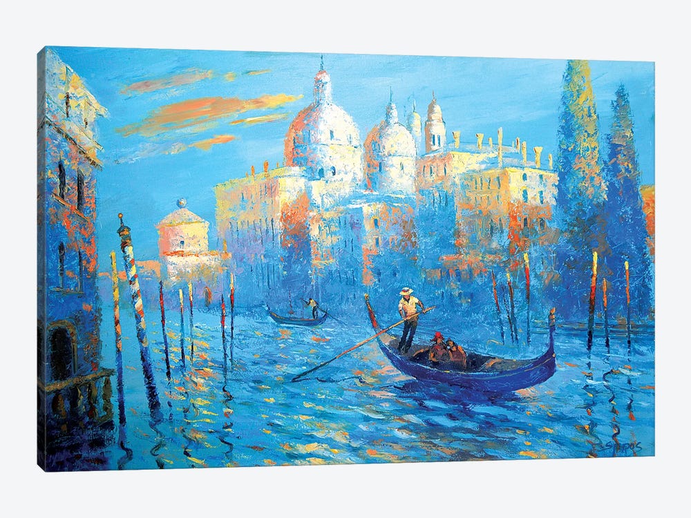 Blue Venice by Dmitry Spiros 1-piece Canvas Art Print