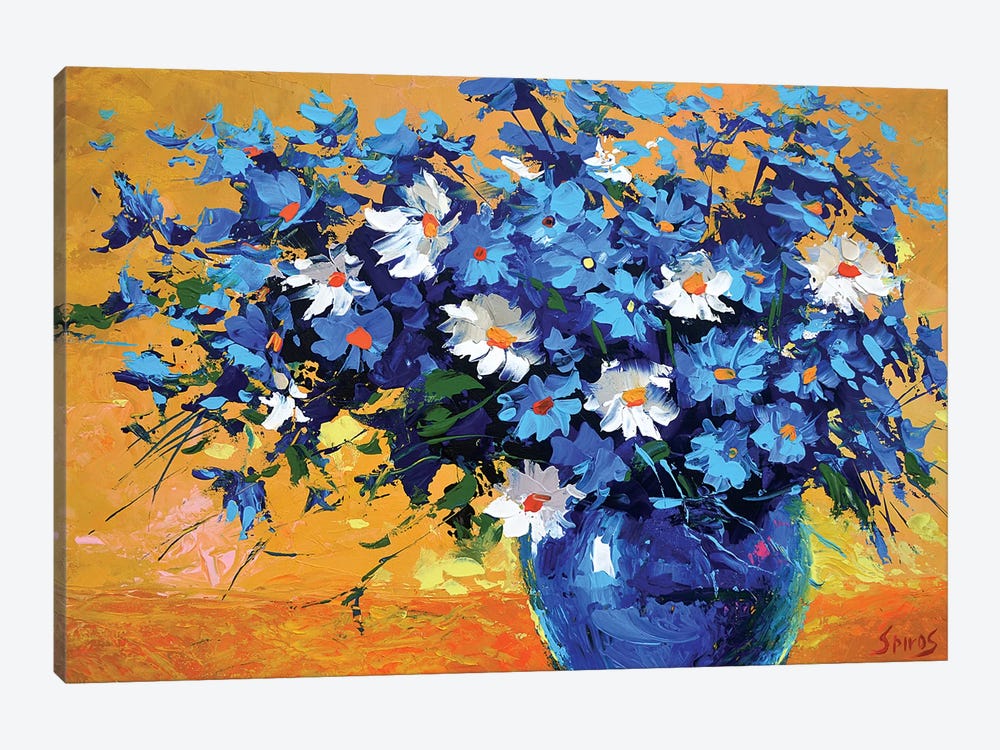 Bouquet Of Cornflowers by Dmitry Spiros 1-piece Art Print
