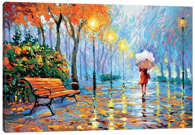Breath Of Autumn Canvas Art Print - Rain Art