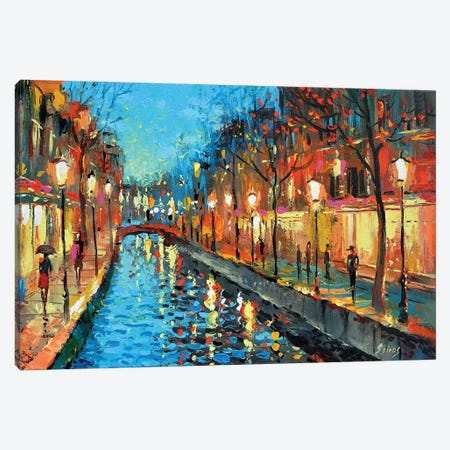 Alley Lovers Canvas Print #DMT3} by Dmitry Spiros Canvas Wall Art