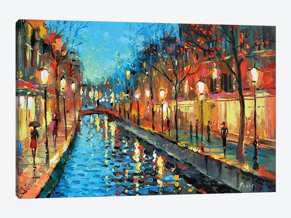 Alley Lovers by Dmitry Spiros 1-piece Canvas Print