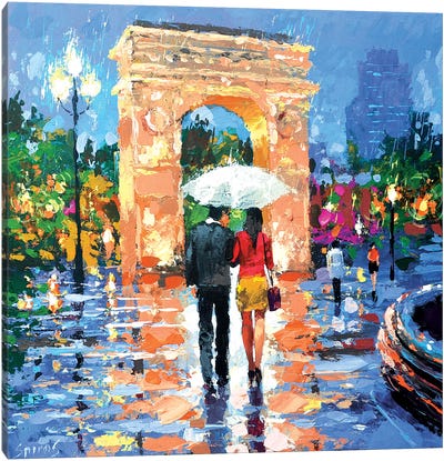 Esta Noche Es Tan Lluvioso Canvas Art Print - Arc de Triomphe