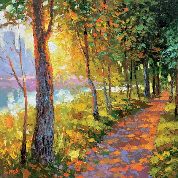 Dmitry Spiros: Evening Alley by Dmitry Spiros