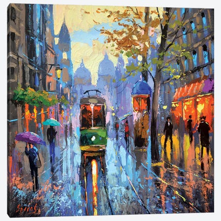 Evening Rain Canvas Print #DMT65} by Dmitry Spiros Art Print