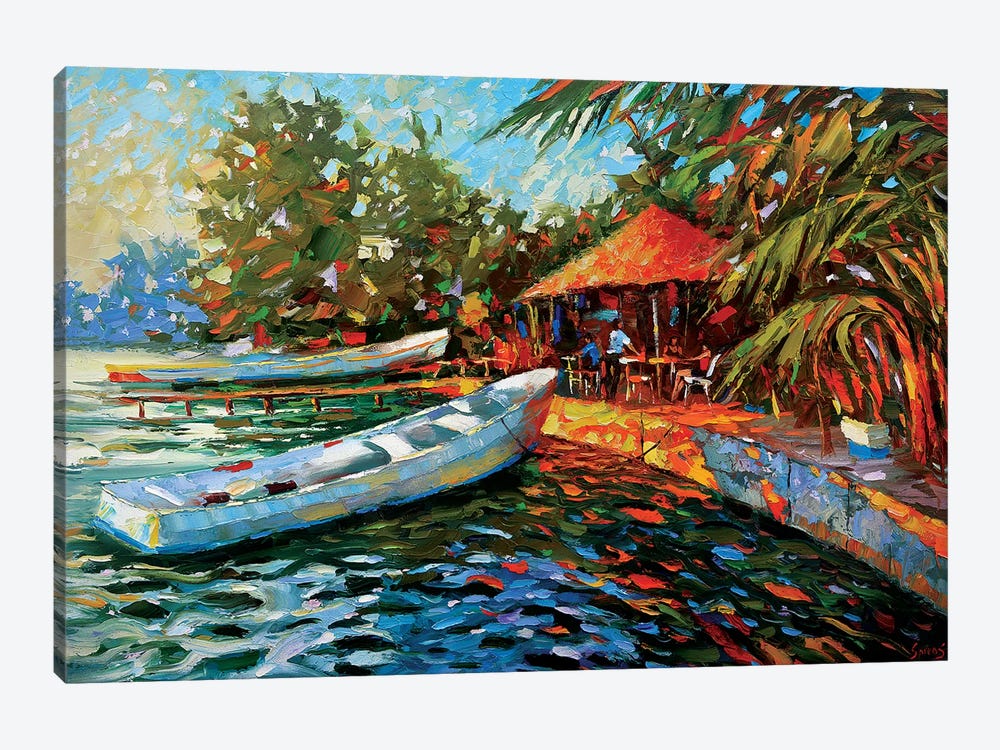 Evening. Dining On The Island by Dmitry Spiros 1-piece Canvas Art Print