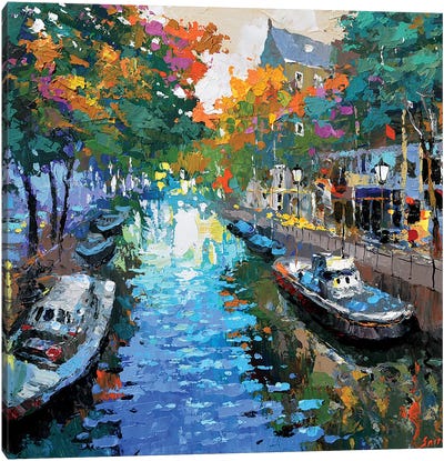 First Colors Of Autumn Canvas Art Print - Artists Like Monet