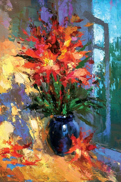 Flowers Evening by Dmitry Spiros framed canvas print