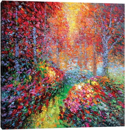 Garden Autumn Canvas Art Print - Artists Like Monet