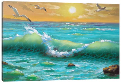 Golden Sunset Canvas Art Print - Dmitry Spiros
