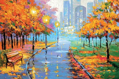 Autumn In The Big City I by Dmitry Spiros framed canvas print