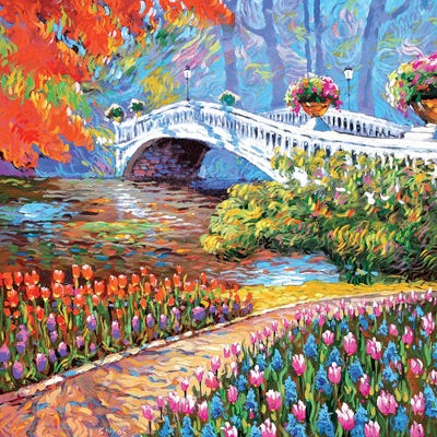 In Septembers Park by Dmitry Spiros framed canvas print
