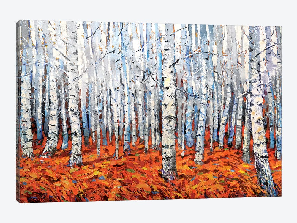 In The Birch Forest by Dmitry Spiros 1-piece Canvas Wall Art