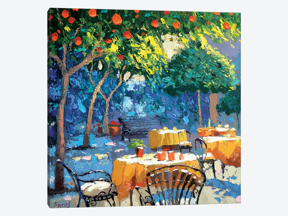 In The Shade Of Cafe by Dmitry Spiros 1-piece Canvas Print