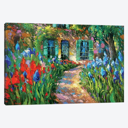 Irises Near The House Canvas Print #DMT95} by Dmitry Spiros Canvas Artwork