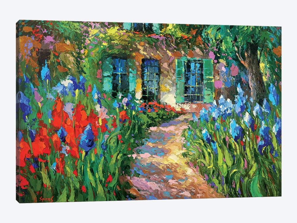 Irises Near The House by Dmitry Spiros 1-piece Canvas Art