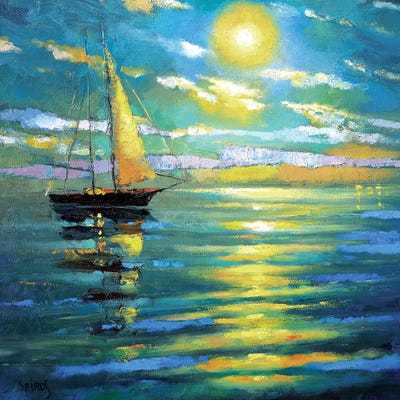 La Luna by Dmitry Spiros framed canvas print