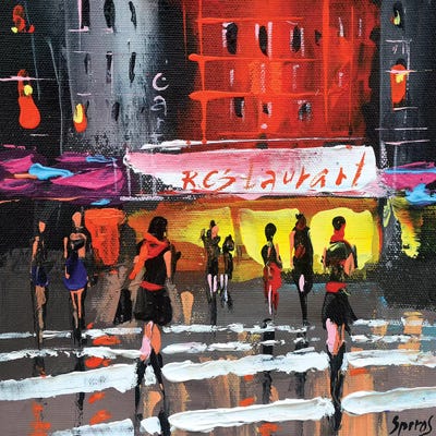 Ladies by Dmitry Spiros framed canvas print