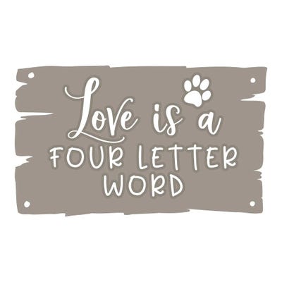 Love Is A Four Legged Word II by Delores Naskrent framed wall art