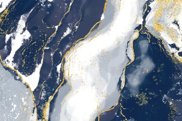 Blue & Gold: Indigo Reverie by Delores Naskrent