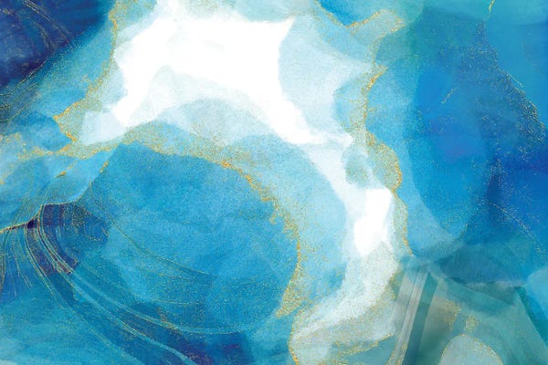 Blue & Gold: Partly Cloudy by Delores Naskrent