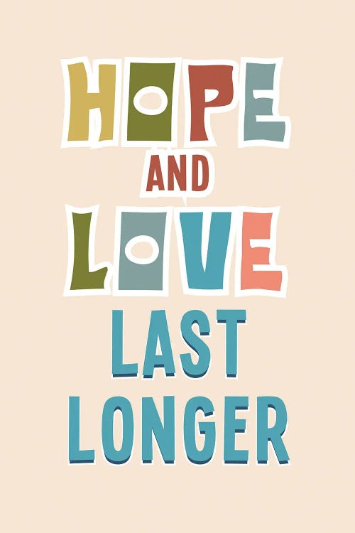 Hope And Love by Delores Naskrent wall art