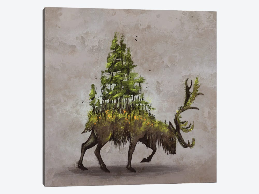 Forest Deer by Danielle English 1-piece Canvas Art
