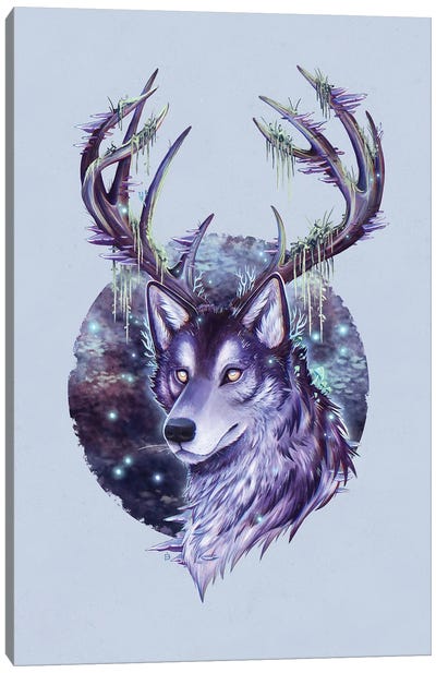 Night Forest Guardian Canvas Art Print - Danielle English