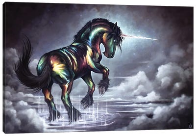 Rise Canvas Art Print - Friendly Mythical Creatures