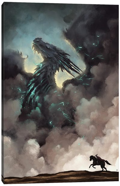 Storm Chaser Canvas Art Print - Dragon Art