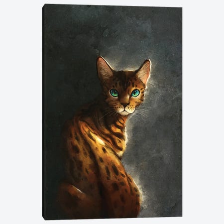 Bengal Cat Canvas Print #DNE3} by Danielle English Art Print