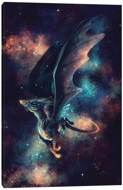 Cosmic Canvas Art Print - Dragon Art