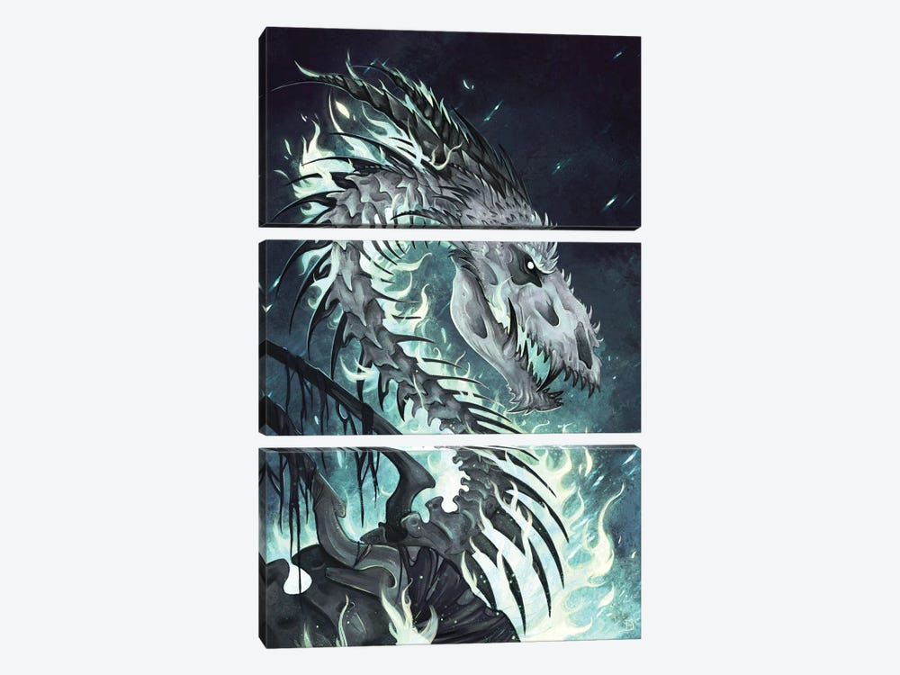 Dracolich by Danielle English 3-piece Canvas Print
