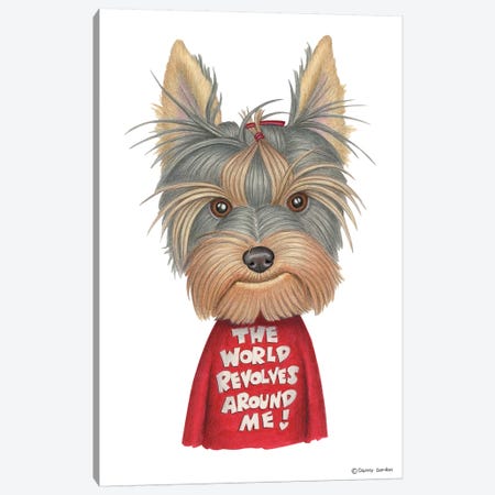 Yorkshire Terrier Revolves Around Me Canvas Print #DNG100} by Danny Gordon Canvas Wall Art