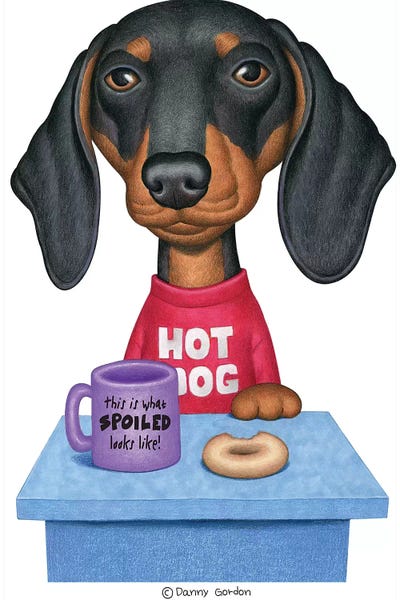 Dachshunds: Black And Tan Dachshund Coffee by Danny Gordon