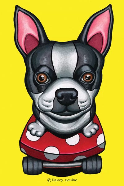 Boston Terriers: Boston Terrier Skateboard by Danny Gordon