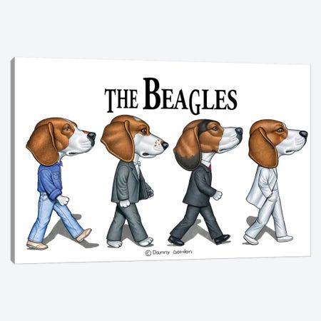 The Beagles Canvas Print #DNG146} by Danny Gordon Canvas Art Print