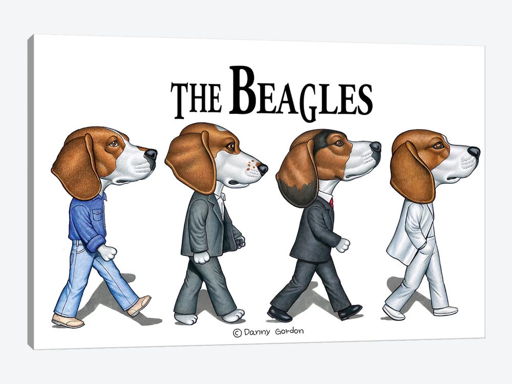 The Beagles by Danny Gordon 1-piece Canvas Art Print