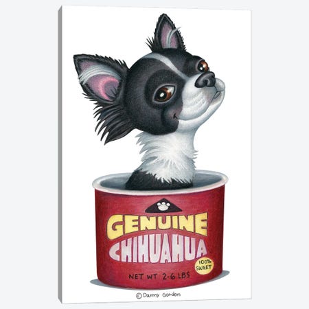 Chihuahua In Red Can Canvas Print #DNG155} by Danny Gordon Canvas Wall Art