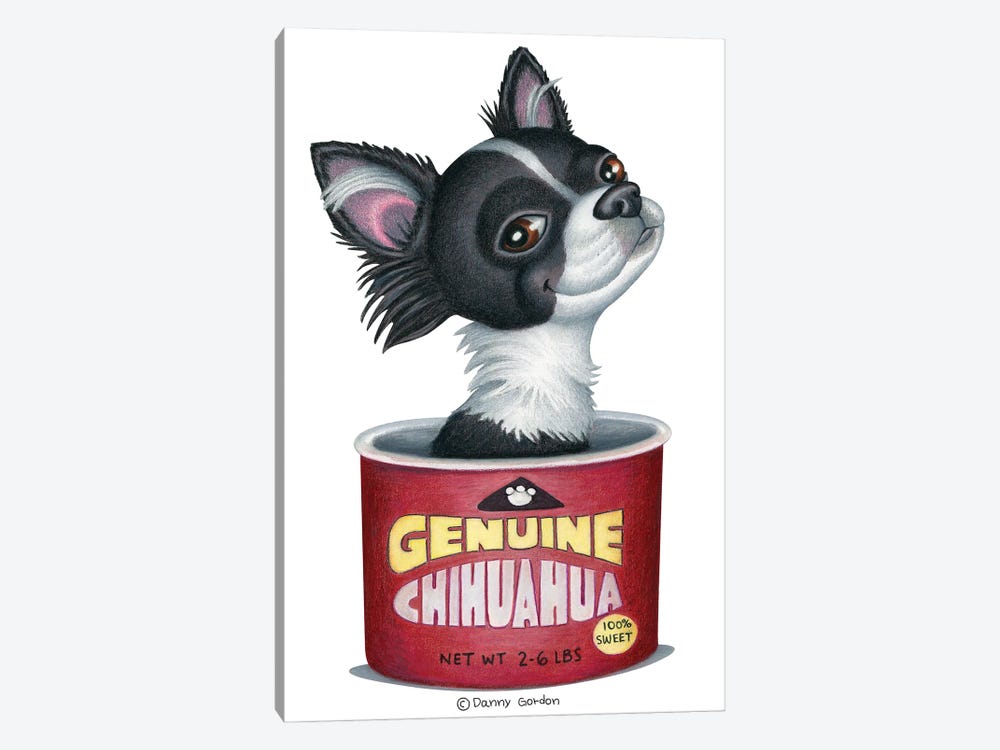 Chihuahua In Red Can by Danny Gordon 1-piece Canvas Print
