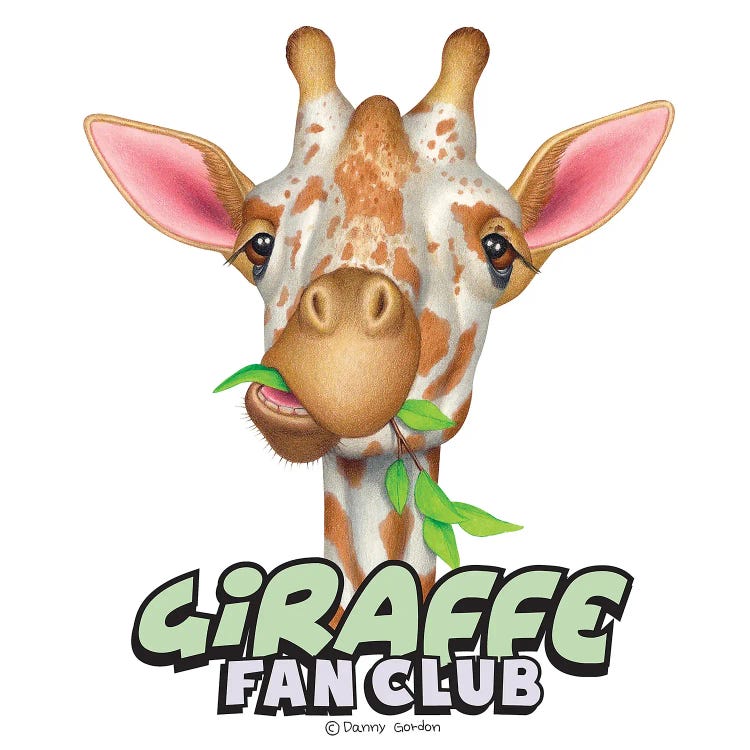 Giraffe Fan Club by Danny Gordon wall art
