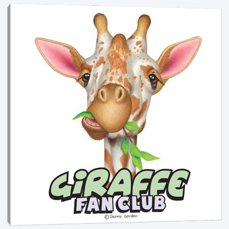 Giraffe Fan Club Canvas Print #DNG183} by Danny Gordon Canvas Art