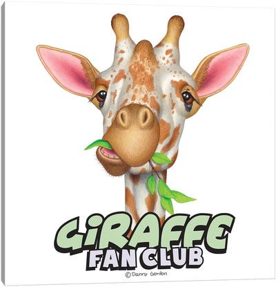 Giraffe Fan Club Canvas Art Print - Danny Gordon